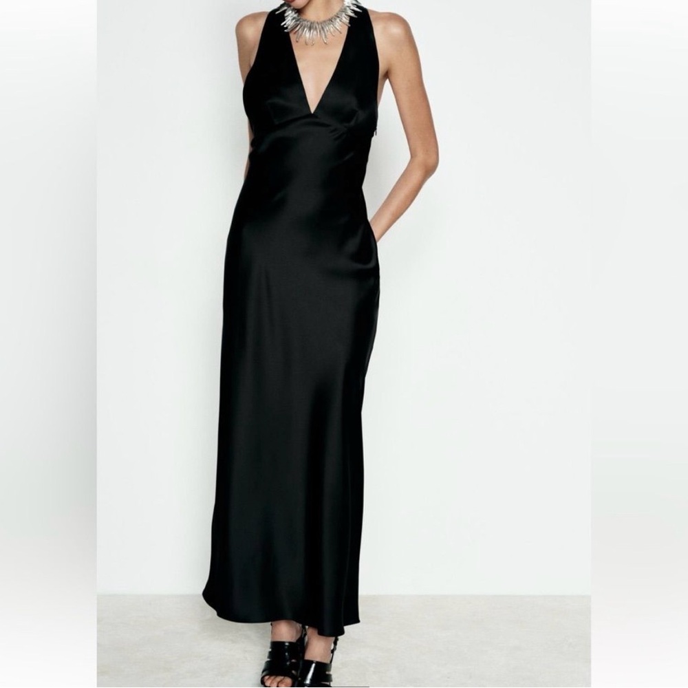 Zara Black Backless Dress